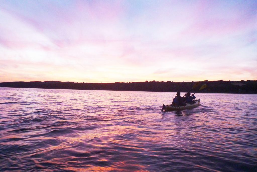 Kayak de mer Coucher de soleil Ile d'Orléans