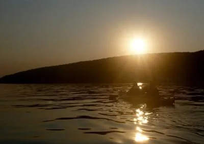 Kayak De Mer Coucher De Soleil Ile D'Orléans