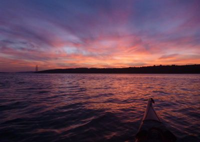 Kayak De Mer Coucher De Soleil Ile D'Orléans